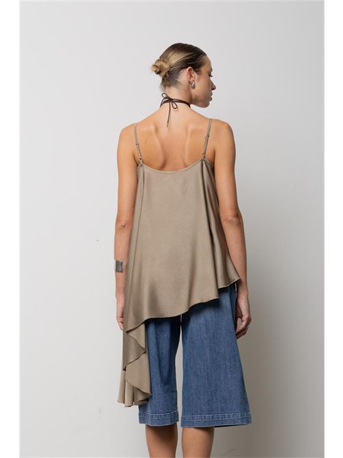 Top asimmetrico in raso KAOS | SPJAR009/5021